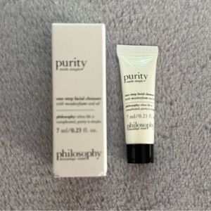 5/$25 🎆 NIB philosophy Purity Made Simple One-Step Facial Cleanser 0.23 oz